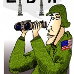 Parodia de un soldado norteamericano interesado en el petróleo de Gaddafi