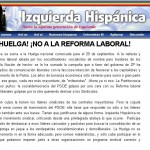 Captura de la web de Izquierda Hispánica en 2010